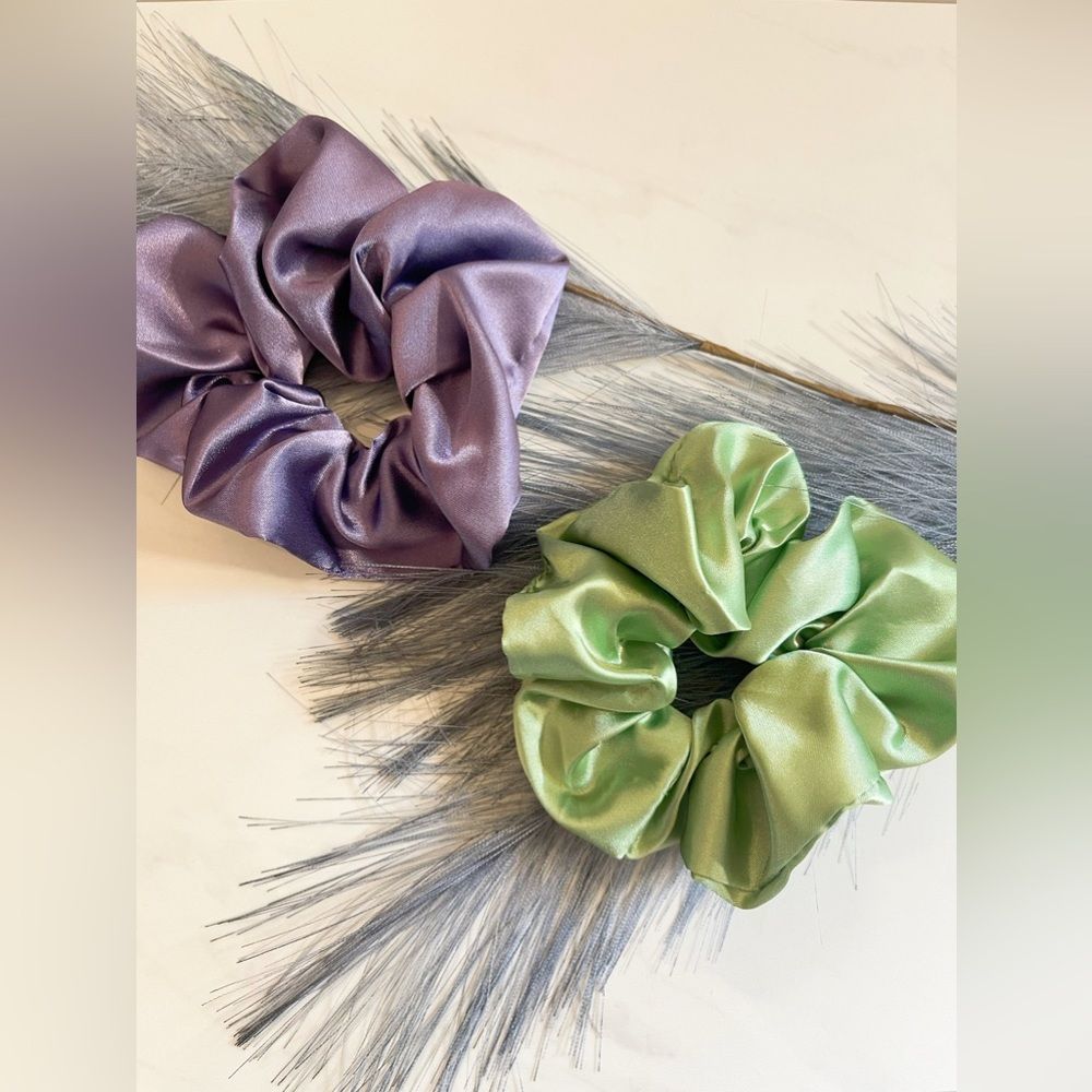 JUNIPER Silk Large Scrunchies Set - 2 pc Set